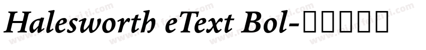 Halesworth eText Bol字体转换
